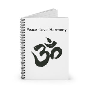 Peace - Love - Harmony  - Spiral Notebook - Ruled Line
