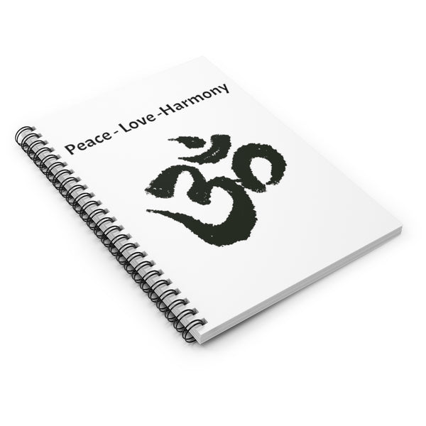 Peace - Love - Harmony  - Spiral Notebook - Ruled Line