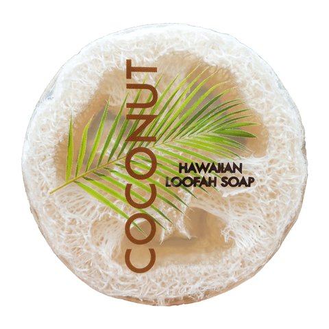COCONUT SEA SALT & KUKUI EXFOLIATING LOOFAH SOAP  4.75oz