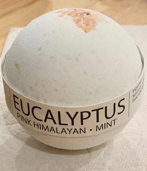 EUCALYPTUS MINT AND HIMALAYAN SALT BATH BOMB