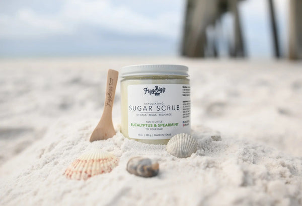 EXFOLIATING SUGAR SCRUB - HONEY - LAVENDER - EUCALYPTUS & SPEARMINT