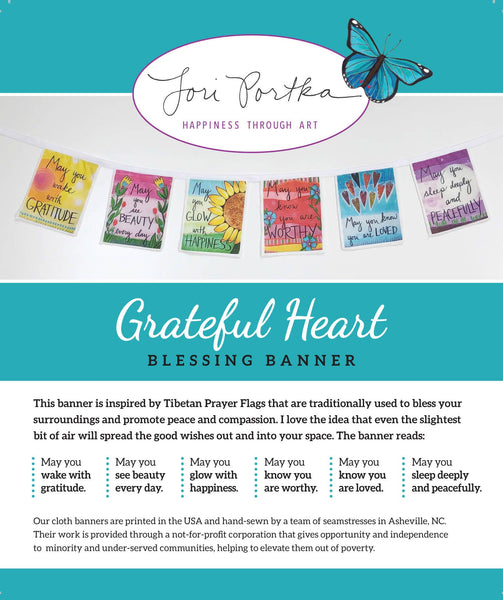 GRATEFUL HEART CLOTH BANNER