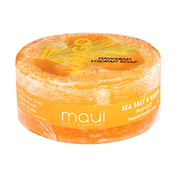 MANGO SEA SALT & KUKUI EXFOLIATING LOOFAH SOAP 4.75oz