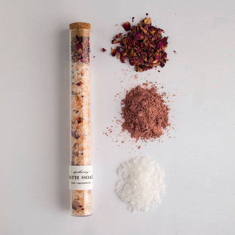 ROSE SANDALWOOD : BATH SALT SOAK TEST TUBE