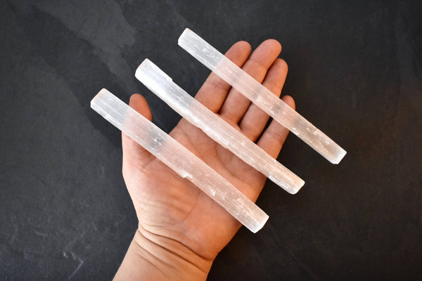 SELENITE CRYSTAL  - FENG SHUI CLEARING  - 8" Long