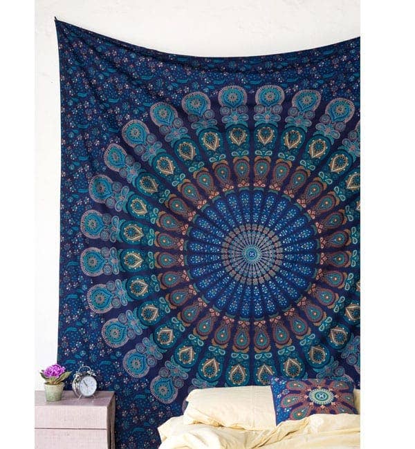 SHIVA MAND TAPESTRY - NAVY