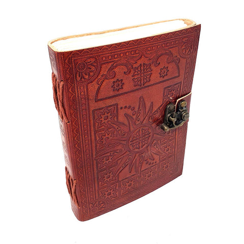 "THE SUN"  - HANDMADE LEATHER JOURNAL