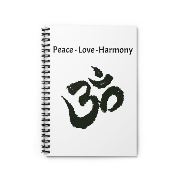Peace - Love - Harmony  - Spiral Notebook - Ruled Line