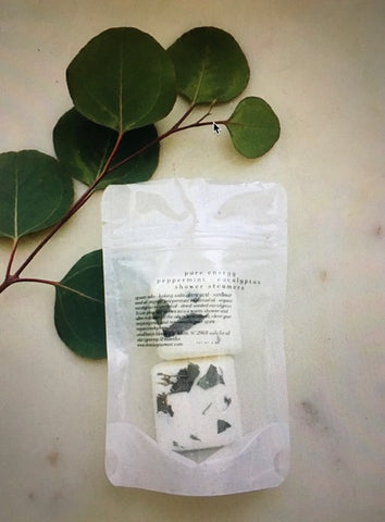 PURE ENERGY EUCALYPTUS + PEPPERMINT ORGANIC SHOWER STEAMERS - BAG OF 2