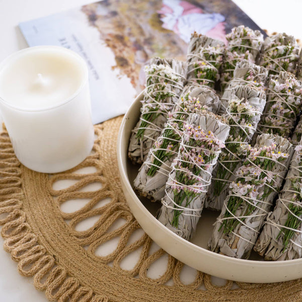 SPRING FLORAL CALIFORNIA SAGE SMUDGE STICK