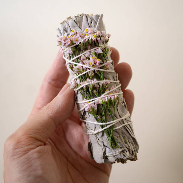SPRING FLORAL CALIFORNIA SAGE SMUDGE STICK