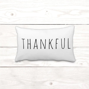 "Thankful" - Rectangle - Pillow