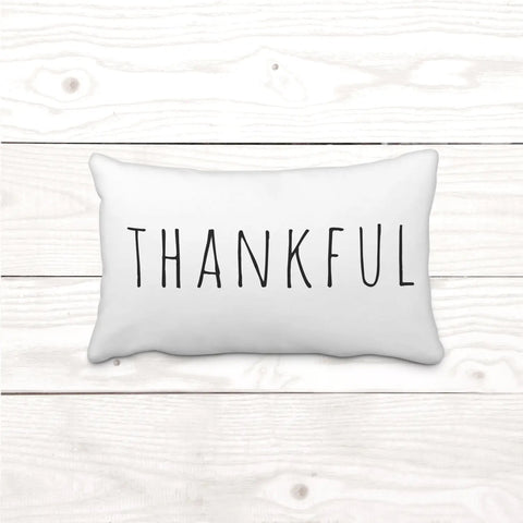 "Thankful" - Rectangle - Pillow