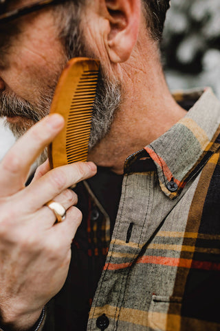 PEACHWOOD BEARD COMB